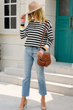 Warm Spice Striped Round Neck Sweater