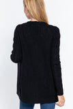 Long Slv Open Front Sweater Cardigan